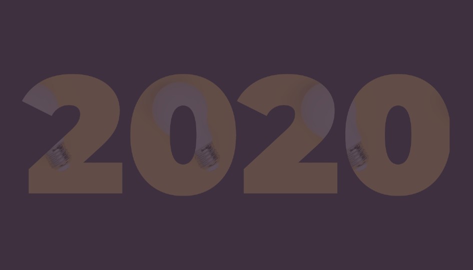 '2020' on a dark background