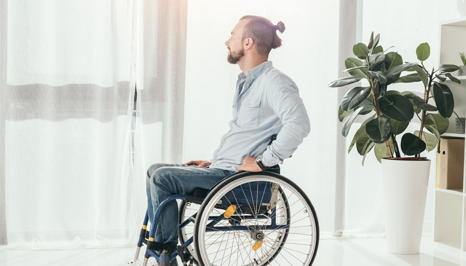 Man in a wheelchair | HCSA | Benefits by Design