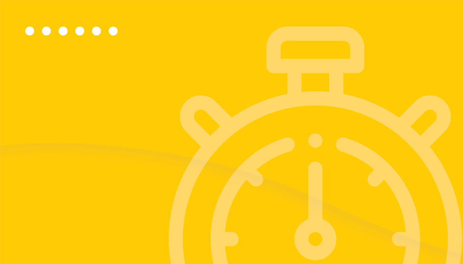 Clock on yellow background | Wait Times Canada | Benefits by Design