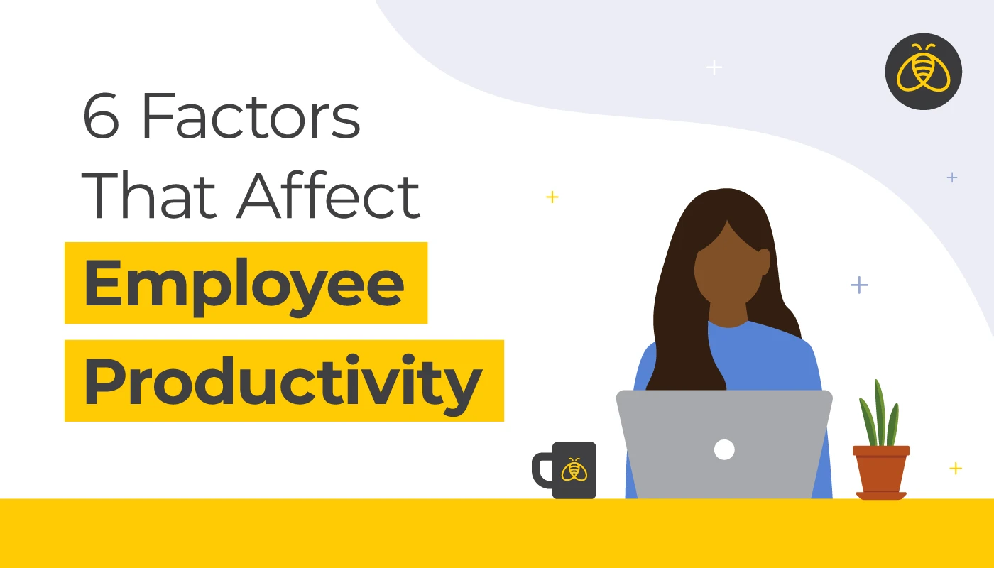6 Factors that Affect Employee Productivity | Vector Image of a Woman Using a Laptop